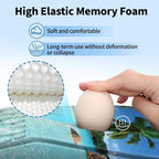 YIWEI Ergonomic Mouse Pad with Wrist Rest - Comfortable Office Mousepad with Memory Foam Wrist Support for Carpal Tunnel Relief, Mouse Pads with Non-Slip Base for Gaming and Home (Beach)