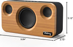 Xinborry Bluetooth Speaker with Deep Bass, 40W(Peak) Wireless Portable Speaker with AUX, TF Card, Stereo Sound Wood Home Audio Sync up to 100 Bluetooth 5.3 Speakers for Home Party, Outdoor Camping
