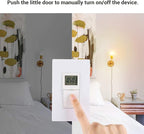 DEWENWILS Indoor in Wall Timer Switch for Light, Single-Pole,7 Day, 7 ON/Off Settings, DST RDM Mode, Programmable Digital Switch Timer for Lights, Fans, Motors, Neutral Wire Required, ETL Listed
