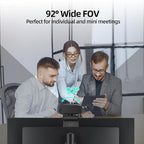 SynthMeet 4K Webcam for PC, 1080P@60FPS, 4K Camera with Noise-reducing Microphone, 92°FOV, 8MP USB Webcam Plug and Play, Privacy Cover, Works Perfect for Meeting Platform Zoom/Teams/Skype/Google Meet