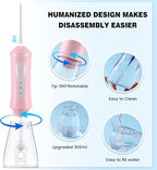 ZUAMEGURechargeable Water Flosser for Teeth Cleaning - Designed for Teeth, Portable Oral Irrigator, IPX7 Waterproof, Includes 5 Professional Tips - Ideal for Daily Oral Care and Family Travel Use