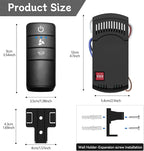 Universal Ceiling Fan Remote Control Kit,Hampton Bay Fan Remote Kit Replacement for Hunter,Harbor Breeze, Home Decorators,3-Speed, Light Dimming,Time Delay, KUJCE10320/TR222A,2AAZPHD3/HD3,98130,TX028C