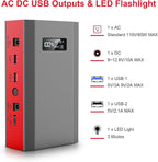ZeroKor Portable Power Bank with AC Outlet, 65W 110V External Battery Power Pack 23400mAh Portable Laptop Charger Power Source Backup for Outdoor RV Tent Camping Home Smart Device Emergency -Grey Red