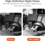 xpai 4K Security Camera,Industry's First with Built-in Storage No Monthly Fees,Indoor Camera Wireless,Baby/Pet/Dog Camera with Phone APP,360° Pan-Tilt Wireless Indoor Cam,Cry Detection,2-Way Audio