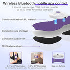 Wireless TENS & EMS Unit Back Pain Relief Massager - APP Controlled Bluetooth EMS Muscle Stimulator Machine for Back Shoulder Leg Neck Pain Relief