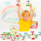 90PCS Autism My Behaviour Communication Cards for Speech Delay Children and Adults Special Needs Visual Aid Language Learning Cue Card Special Ed Feelings Emotions Flash Cards for Autism Communication