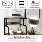 VEDECASA Large Printer Stand Cart with Charging Station USB Port 21.2"x15.7"x42.3" Rolling Tall 3-Tier Printer Stand with Adjustable Shelf Storage Home Office