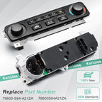 79600-S84-A21ZA A/C Control Panel Compatible with 2001-2002 Honda Accord 2.3L L4/3.0L V6 AC Climate Control Module, 79600S84A21ZA HVAC Control Panel Original Air Conditioning Control
