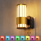 L LOHAS LED Night Light, Night Lights Plug into Wall, 10-Color RGB Change Nightlights,10/50/100LM Adjustable Automatic Nightlights Plug in with Dusk to Dawn Sensor for Room Bathroom Hallway