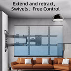 XinleTech 35 Inch Long Arm TV Wall Mount for 37-75 Inch TVs,Full Motion Corner Mount with Extension,±90°Swivel,Tilt&Level Adjust,Max VESA 800x600mm,Heavy-Duty TV Mount,XL-DY858S