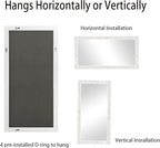 Tanmicoshomy 24 x 47 Inch White Rectangle Wall Mirror, Rectangular Mirrors for Bathroom, Bedroom Living Room or Entryway, Wall Mounted Horizontal or Vertical