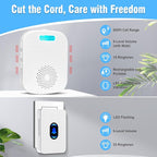 Daytech Wireless Caregiver Pager for Elderly Monitor/Seniors/Patient/Disabled at Home Nurse Alert System 300+ Feet 2 Portable/Vibration Receiver & 1 Call Button & 1 Alert Watch