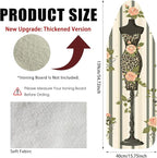 Nuxovilar Ironing Board Cover Needle Cotton 15x54 Inches | Ironing Board Cover and Pad Leopard Floral Dress Form Needle Cotton for Bedroom, Dressing Area, Laundry Room