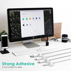 12 Pack Cable Clips, Znben Wire Organizer Holder Adhesive Cord Management Charger Wire Holder Clips for Desk, Home, Office, Car, Cubicle, Nightstand White