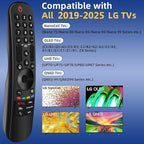 Replacement for LG TV Remote, for All 2019-2025 LG Remote Control for Smart TVs with Voice and Pointer Function, for LG Magic Remote. 1-Year Warranty.