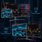 SANSUI 34-Inch Curved Gaming Monitor UWQHD 3440 x 1440 Up to 165Hz Curved 1500R - PIP/PBP, 1ms(MPRT), HDR, 300nits, sRGB 125%, DCI-P3 95%,FreeSync,HDMIx2,DP1.4 x2 (DP Cable Included)