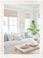 Tanmicoshomy White Shell Framed Rectangular Wall Mirrors for Bathroom, 24x36 Inch Mosaic Mirror for Bedroom Living Room or Entryway, Wall Mounted Horizontal or Vertical Hanging