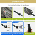 Locontifni 3000W Solar Street Light Outdoor with Motion Sensor & Remote, Super Bright Waterproof Dusk to Dawn LED Floodlight for Driveway, Yard, Parking Lot, Dual-Sided Solar Panel