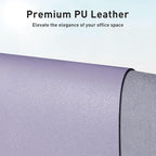 Leather Desk Pad Protector, Mouse Pad, Office Desk Mat, Non-Slip PU Leather Desk Blotter, Laptop Desk Pad, Waterproof Desk Writing Pad for Office and Home (48"x17", Lavender)