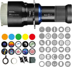 Bussi MG06 Max Bowens Mount Snoot with 40 Gobos, 36° Lens Optical Snoot Spotlight for Photography Video Shape Light Studio, GOBO Light, (Extended Bowens Mount)