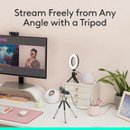Logitech C922x HD Pro PC Webcam, Full HD 1080p/30fps or 720p/60fps Video, HD Light Correction, Works with Microsoft Teams, Google Meet, Zoom, Nintendo Switch 2’s new GameChat mode, Mac/Tablet- Black