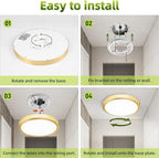 hykolity 2 Pack 9 Inch Selectable CCT LED Round Flat Panel Light, 18W 1800LM 3000K/4000K/5000K, Edge-Lit Flush Mount Ceiling Light Fixture for Kitchen, Bedroom, Laundry and Closet Room，Gold