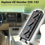 599-193 AC Climate Control Module Compatible with Select Chevrolet & GMC Air Conditioning Module Panel, HVAC Temperature Control Switch Unit, 599193 A/C Heater Climate Control Module