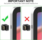 AGVEE 2 Pack (Long Side Inward) 180 Degree Angled Mini HDMI Male to HDMI Female Adapter, U-Shaped 4K@60HZ Converter Coupler Connector Extender for Portable Display Monitor Accessories, Black