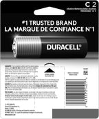 Duracell Coppertop C Batteries, 2 Count Pack, C Battery with Long-Lasting Power, All-Purpose Alkaline C Battery for Household and Office Devices (Pack of 5)