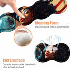 Ergonomic Keyboard Wrist Rest & Mouse Pad Wrist Rest Set, Large XXL Gaming Desk Mat 31.5"x 11.8" with Non-Slip Base, Memory Foam, Easy Typing Pain Relief for Home & Office, African American Girl