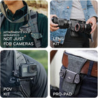 Peak Design Capture Camera Clip V3, Silver with Plate, Holds DSLR, Compact and Point and Shoot Bodies, Secure, Stable and Accessible, Attaches to Straps and Belts, Quick Release, 200 lb Capacity