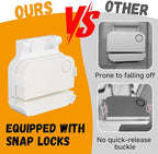 Garage Door Bracket for Ring Alarm Contact Sensor 2nd Gen | Secure Mount with Quick-Snap Clip & Screws | Easy Install Accessory (White Sensor Not Included)
