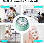 Visual Timer, Teeloray 60-Minute Countdown Timer, Kitchen Timer with Magnetic Base, Mechanical Clockwork, Ringer Alert, Time Management Tool for Children and Adults, Study/Work/Cooking (Mint Green)