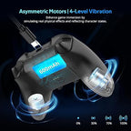 C8 PC Controller - Wireless Bluetooth Gamepad - Hall Effect Joystick RGB Backlit - 1000Hz Polling Rate -Dual Vibrate Macro Buttons for PC, Switch, Switch 2, Steam Deck, Android, iOS, MAC &Tesla Charging Dock