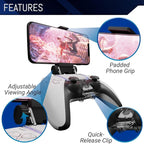 Orzly PS5 Controller Mobile Gaming Clip, DualSense Controller Phone Mount Adjustable Phone Holder Clamp Compatible with PlayStation 5 Dualsense Controller