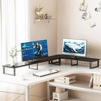 aboxoo 45" TV Riser for 32-60 inch TV, TV Riser Stand Shelf, Tabletop TV Stand Riser, Computer Monitor Table for Home Living Room, Study Office (Black)