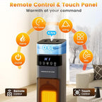 Auertech 31" Space Heater with Humidifier, 3 in 1 Electric Space Heater with 3D Flame, Oscillating Room Heaters with 3 Heating Modes, 12H Timer, Space Heaters for Indoor Use Large Room, Bedroom