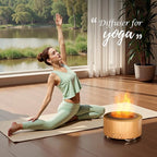 Essential Oil Diffuser for Home: 500ML Aroma Diffuser for Hotel Office Yoga Room - Humidifier with 9 Colors LED Night Light for Kids/Women Home Relaxation,Orange Yellow