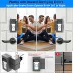Anti Theft Ring Doorbell Mount, All Metal Ring Camera Door Mount Upgrade with Charging Port, No Drill Ring Doorbell Holder for Home Apartment Door, Compatible with Ring / Blink Video Doorbell
