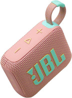 JBL Go 4 - Ultra-Portable, Waterproof and Dustproof Bluetooth Speaker, Big JBL Pro Sound with Punchy bass, 7-Hour Built-in Battery, Made in Part with Recycled Materials (Pink)