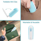 Reusable Washable Lint Roller 3 Pack, Sticky Gel Lint Rollers, Cat Dog Pet Hair Lint Remver Cleaner for Clothes, Carpet, Travel, 1 Large Roller with Dust Cover and 2 Mini, Portable Small Lint Brush