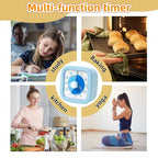Visual Timer for Kids Timer Home - 60 Minute Kids Visual Timer for Classroom Home Office, Countdown Clock for Teaching Work Meeting, Pomodoro Timer for Time Management (Sky Blue)