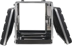 Sound Town Lightweight 12U PA DJ Rack/Road Case with 11U Rack Space, ABS Construction, 19" Depth, Retractable Handle, Wheels and Heavy-Duty Latches (STRC-A12UT)