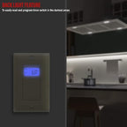 Enerlites 7 Days Digital in-Wall Programmable Timer Switch for Lights, Fans, and Motors, Single Pole, Neutral Wire Required, 7-Day 18 ON/Off Timer Settings, with Blue Backlight, HET01, Ivory