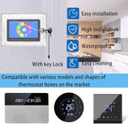 Young Dance Universal Thermostat Lock Box with Key,Clear Large Thermostats Guard for Thermostat on Wall,Thermostat Cover Fits Thermostats 6.5" H x 4.72" W x 1.97" D or Smaller (1 Set)