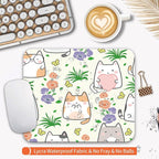 Armanza Square Mouse Pad Cute Cat, Personalized Premium-Textured Custom Mouse Mat Design, Washable Mousepad Cloth, Non-Slip Rubber Base Computer Mouse Pads for Wireless Mouse