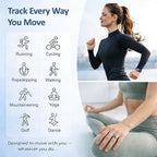 Smart Ring Health & Fitness Tracker for Men & Women, Heart Rate, SPO₂, Sleep & Activity Monitoring, IP68 Waterproof, Long Battery Life, Family Care Mode, No Subscription Fee (Silver, 9)