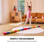 ZELUS 8' Folding Gymnastics Balance Beam, Floor Balance Beam w/Carry Handles Anti-Slip Base for Kids, Beginners & Professional Gymnasts