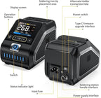 FNIRSI DWS-200 200W 210 Precision Digital Soldering Station Kit with 3 F210 Soldering Iron Tips and 2 Helping Hands, Temp Value & Curve Mode, 3 Temperature Storage, Full-Color Display