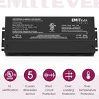 EMITEVER Dimmable Led Driver, 2 Packs 300W AC 110V-277V to DC 24V Transformer, 5-in-1 Dimming: ELV/MLV/TRIAC / 0-10V / 1-10V / 10V PWM/Potentiometer, Waterproof IP67 and UL Listed